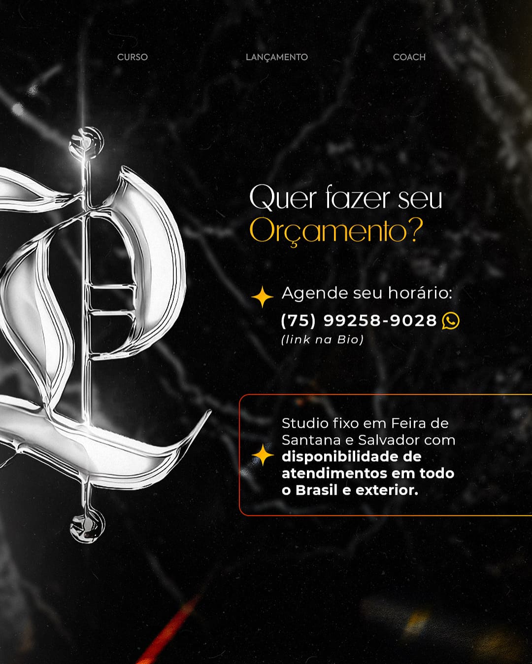 Agende seu horário: 75 992589028